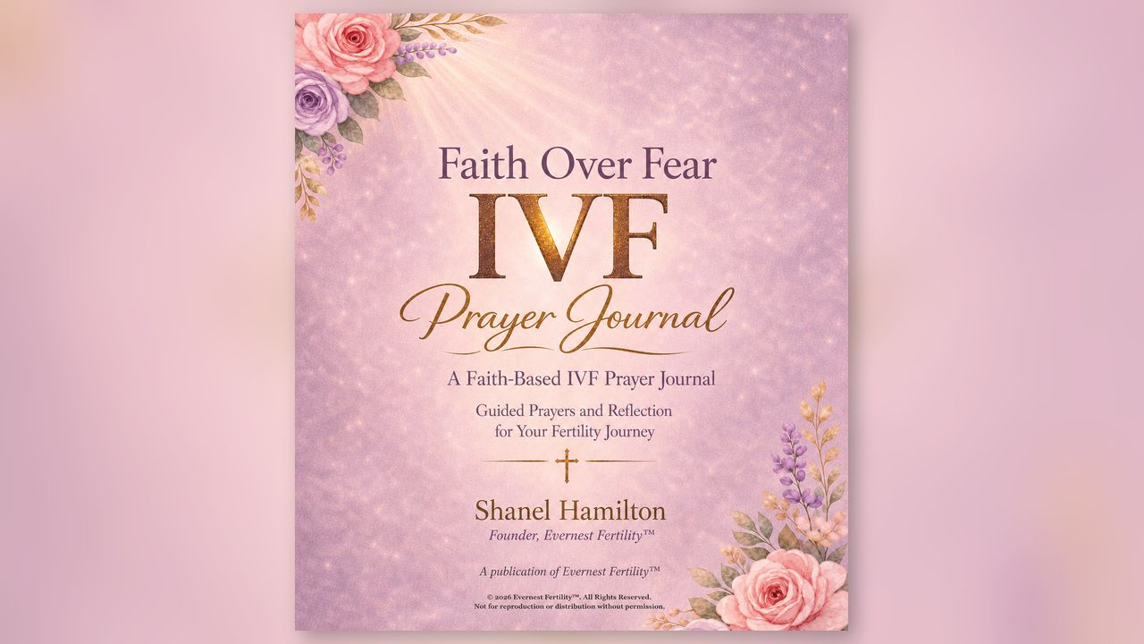 Faith Over Fear Christian IVF prayer journal